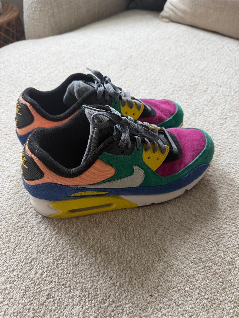 Nike Kids Multicolor Colorblock Athletic Sneakers - Picture 2 of 5